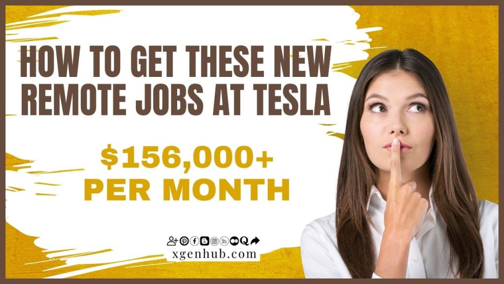 How to get these NEW REMOTE JOBS at Tesla $156,000+ | Hiring now