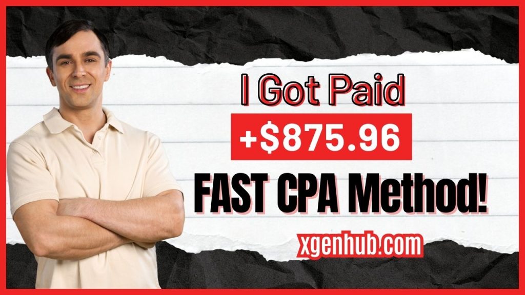 I Got Paid +$875.96 By Doing This FAST CPA Method! Easy To REPLICATE!