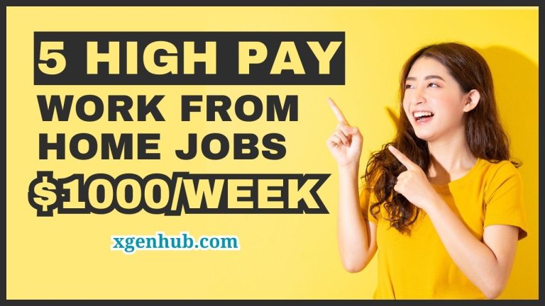 5 Highest Paying WORK FROM HOME Jobs to Make Money Online ($1000/Week)