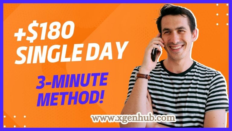 Earn +$180 In SINGLE Day Using This 3-MINUTE Method!