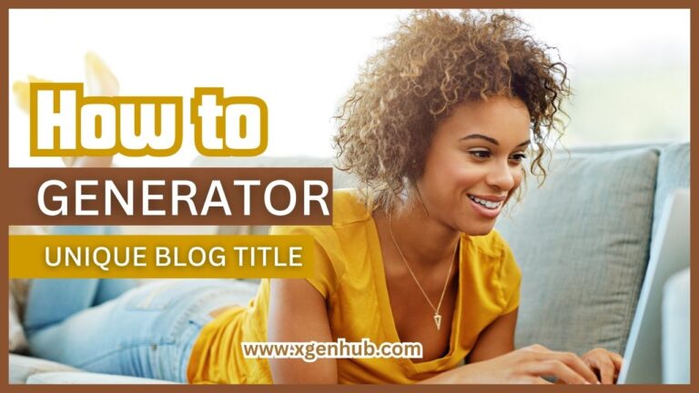 How to Generate unique Blog Title