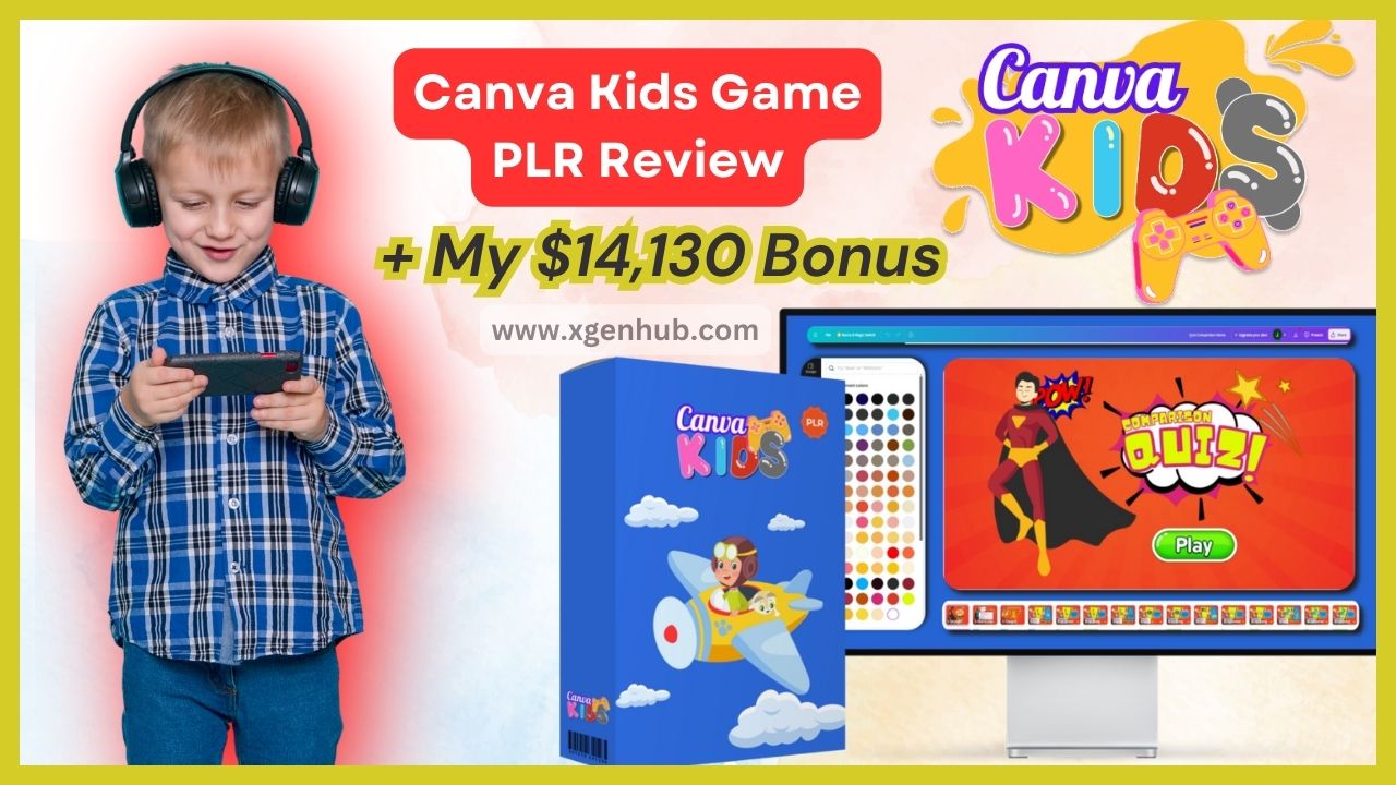 Canva Kids Game PLR Review - Launch Profitable E-Games Business with Zero Design Skills