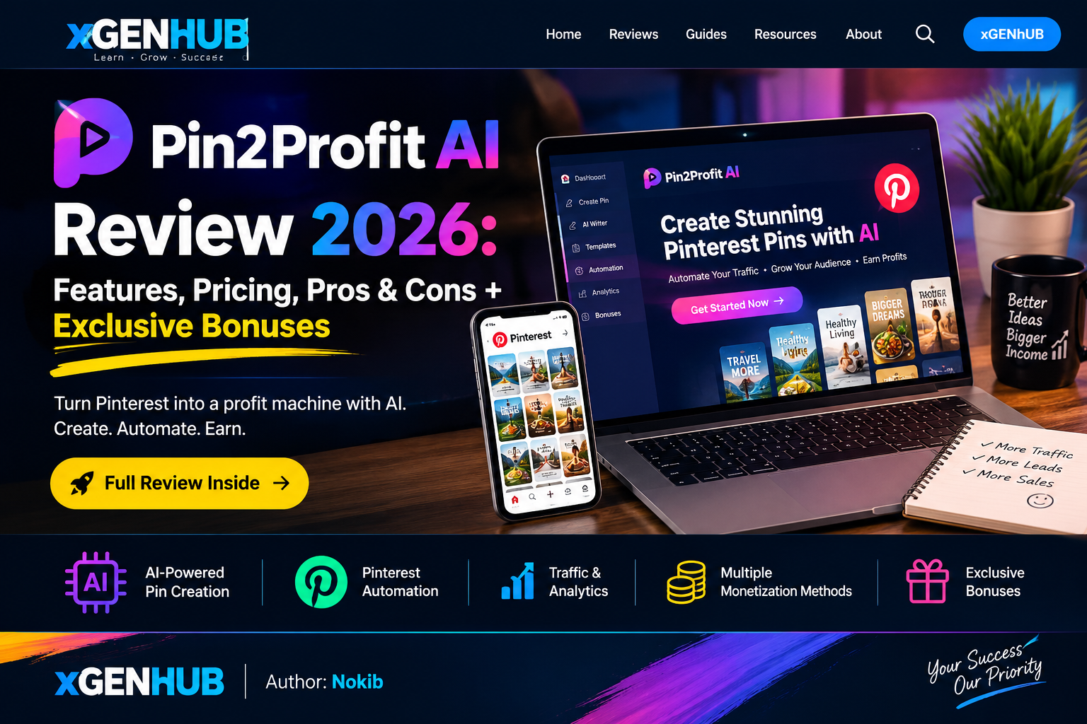 Pin2Profit AI Review 2026: Features, Pricing, Pros & Cons + Exclusive Bonuses